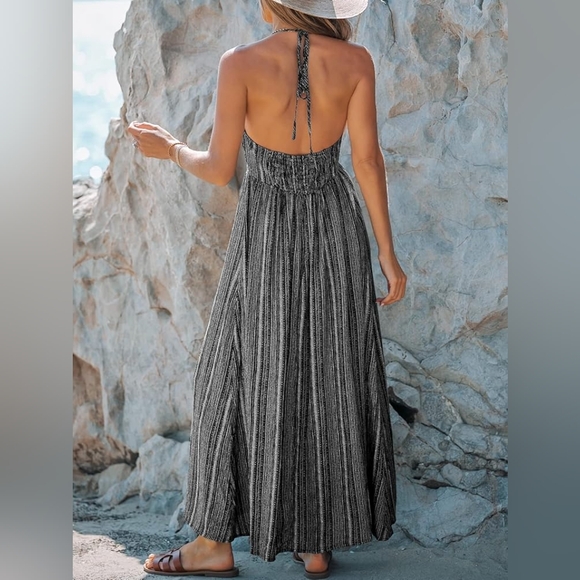 Cupshe Dress Backless Halter Maxi Dress - Picture 2 of 13